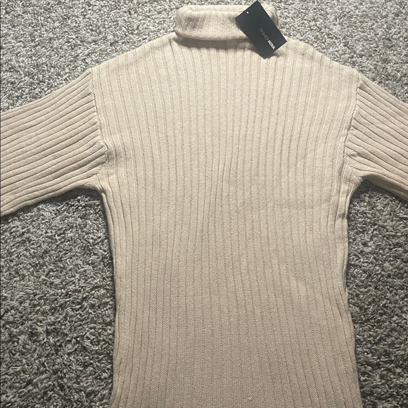 Too Cozy Turtle Neck Sweater Dress chunky sleeves small - Picture 3 of 12
